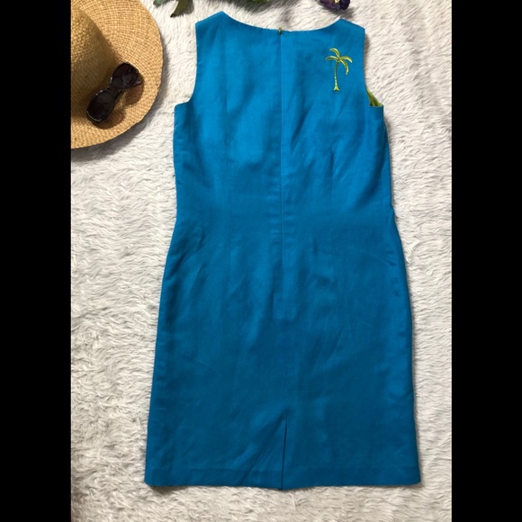 Talbots Embroidery palm Dress size 6 - Picture 2 of 8